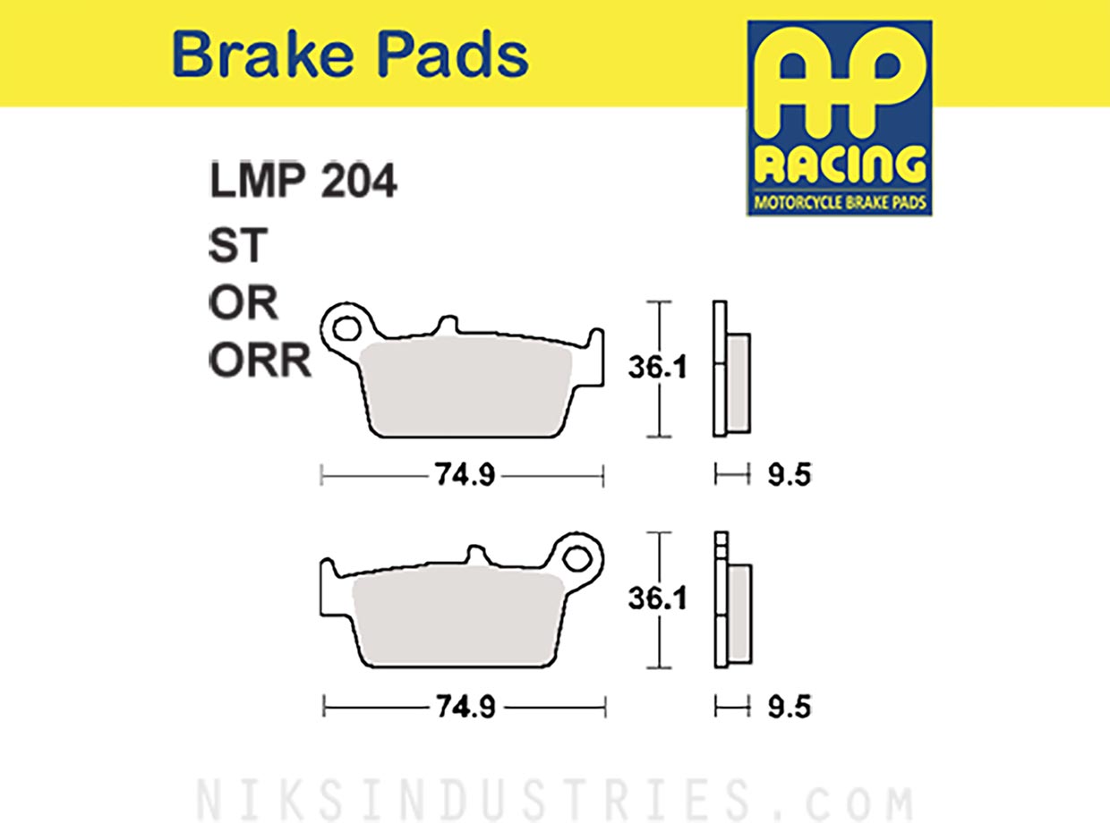 AP Racing 204OR Brake Pads
